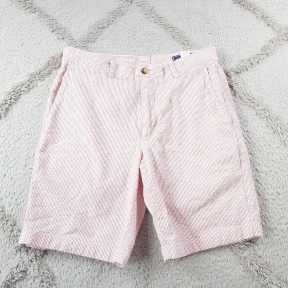 Vineyard Vines Seersucker Breaker Shorts Mens 30 Striped Red White - Picture 1 of 12